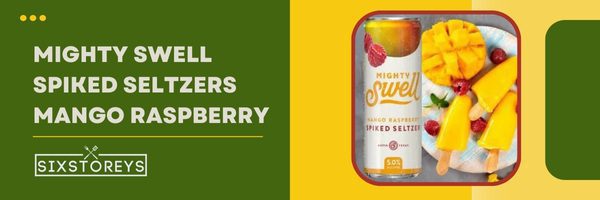 MIGHTY SWELL Spiked Seltzers Mango Raspberry - Low-Calorie Can Margarita Options: Sip Without Guilt!