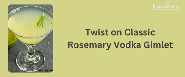 Rosemary Vodka Gimlet - Winter Vodka Cocktail