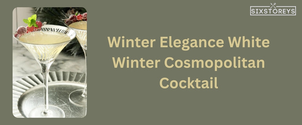 White Winter Cosmopolitan Cocktail - Winter Vodka Cocktail