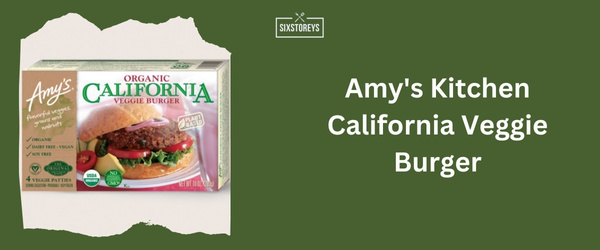 Amy's Kitchen California Veggie Burger - Best Frozen Burger Brand 2024