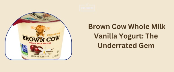 Brown Cow Whole Milk Vanilla Yogurt - Best Vanilla Yogurt Brand