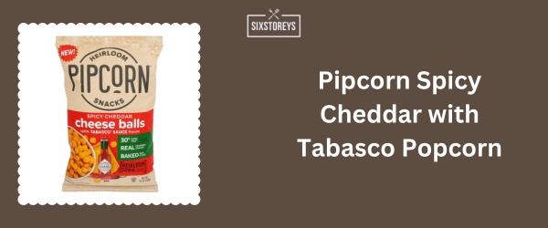 Pipcorn Spicy Cheddar with Tabasco Popcorn - Best Bagged Popcorn Brand of 2024