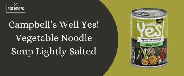 Campbell’s Well Yes! Vegetable Noodle Soup Lightly Salted - Best Canned Soup of 2024