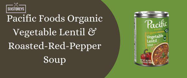 Pacific Foods Organic Vegetable Lentil & Roasted-Red-Pepper Soup - Best Canned Soup of 2024