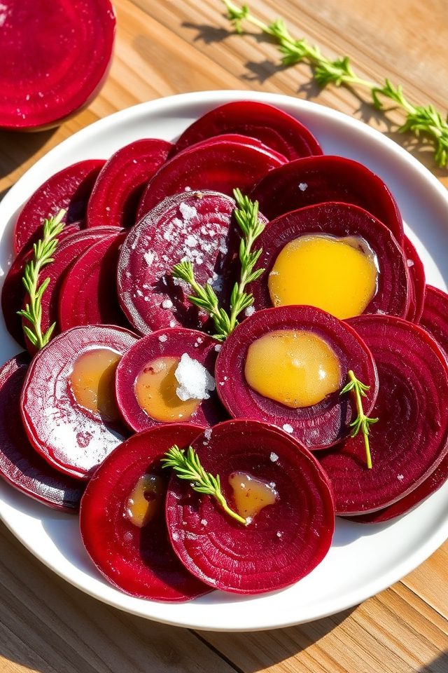 buttered saut ed beet slices