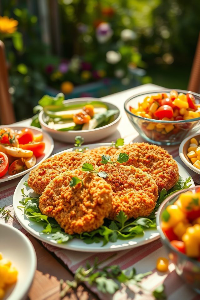 crispy panko coated pork cutlets