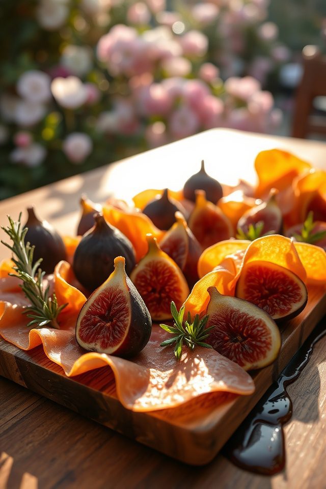 crispy prosciutto with figs