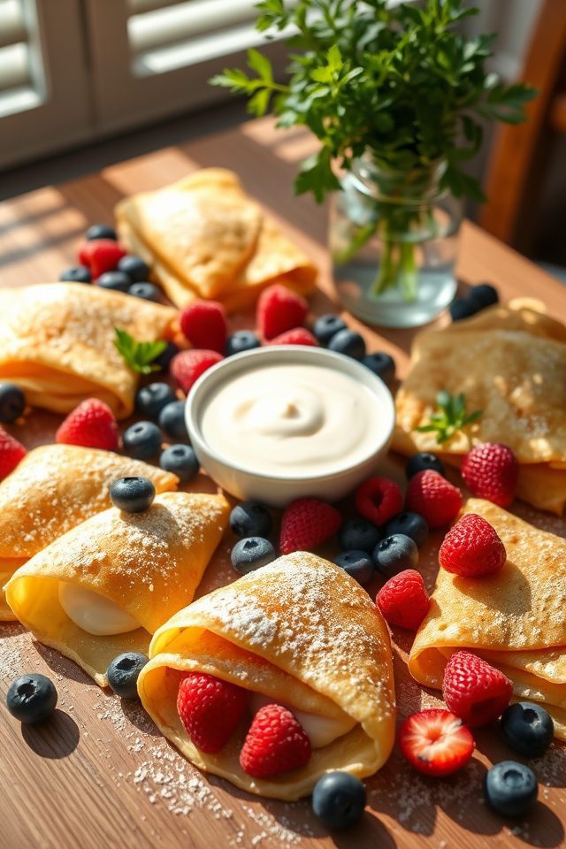 delightful creamy stuffed pancakes