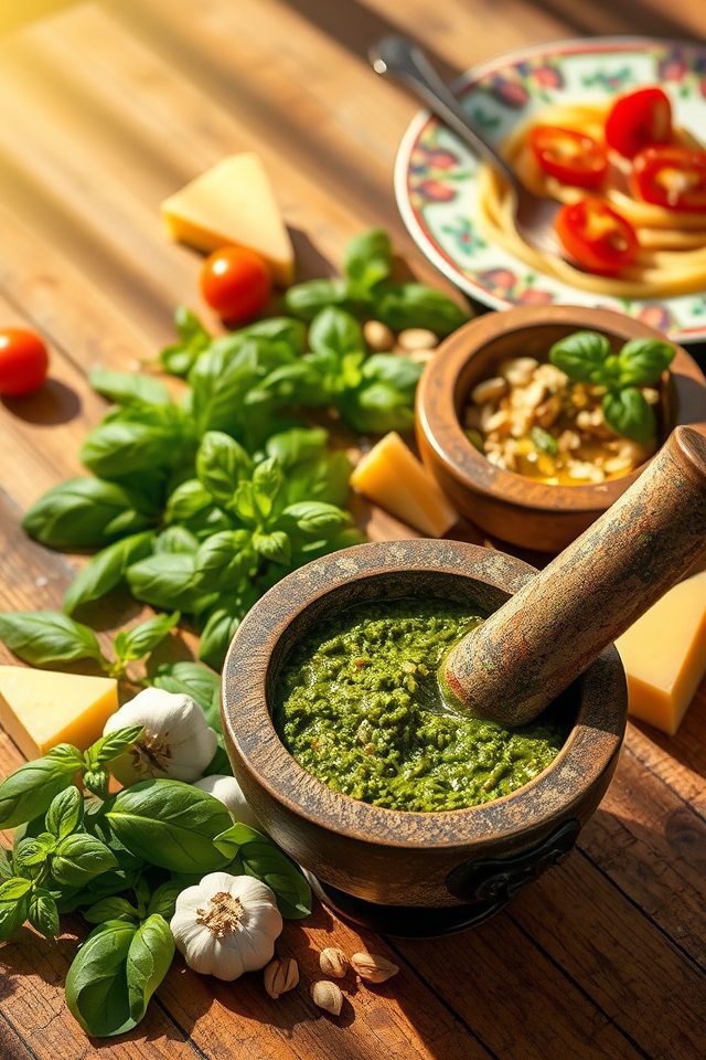fresh basil garlic sauce