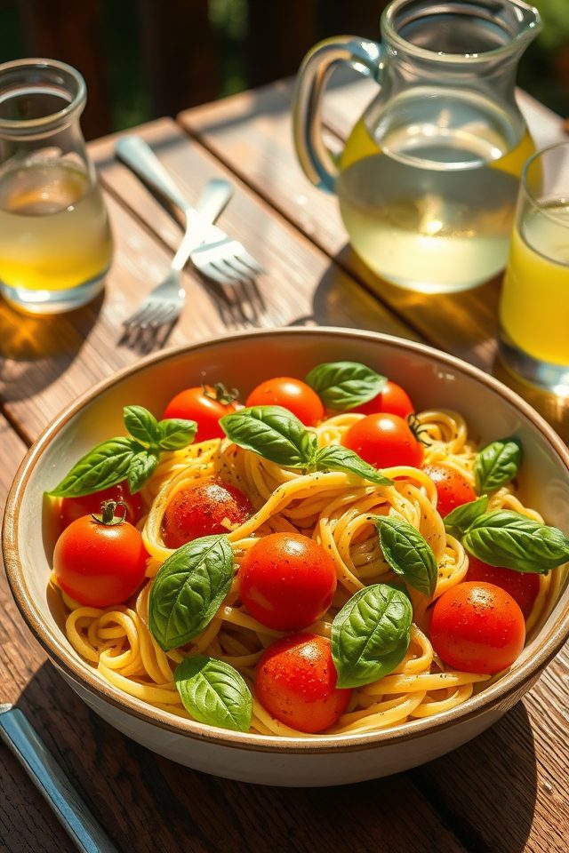 fresh tomato pasta delight