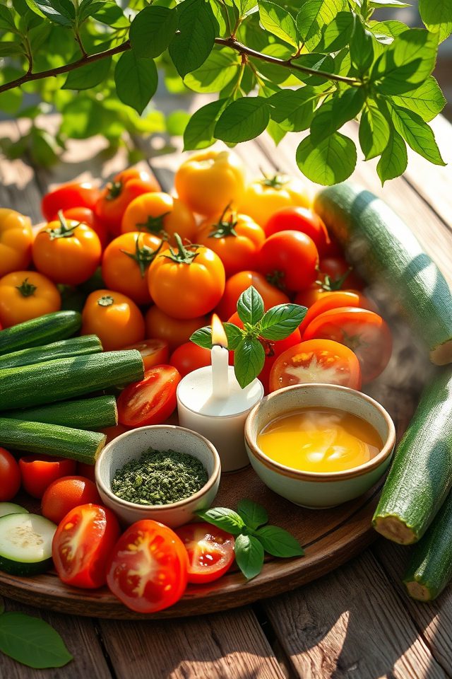 herb infused vegetable olive toss - Summer Dinner Recipe Idea