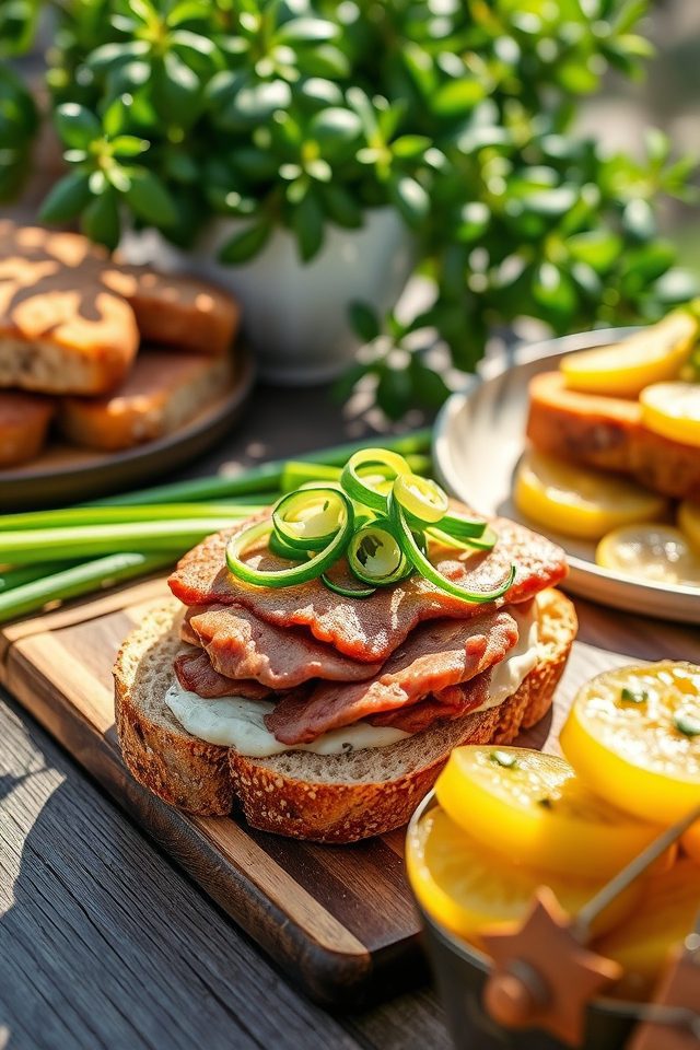 liverwurst scallions crusty bread