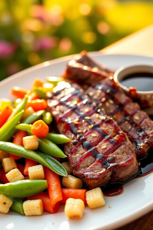 miso marinated grilled steak