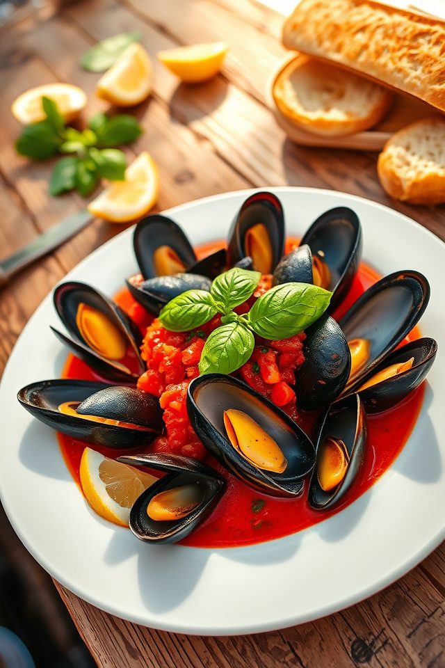 mussels in white wine sauce