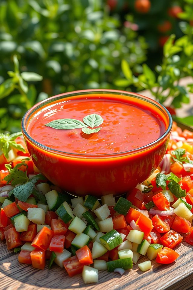 refreshing cold vegetable soup