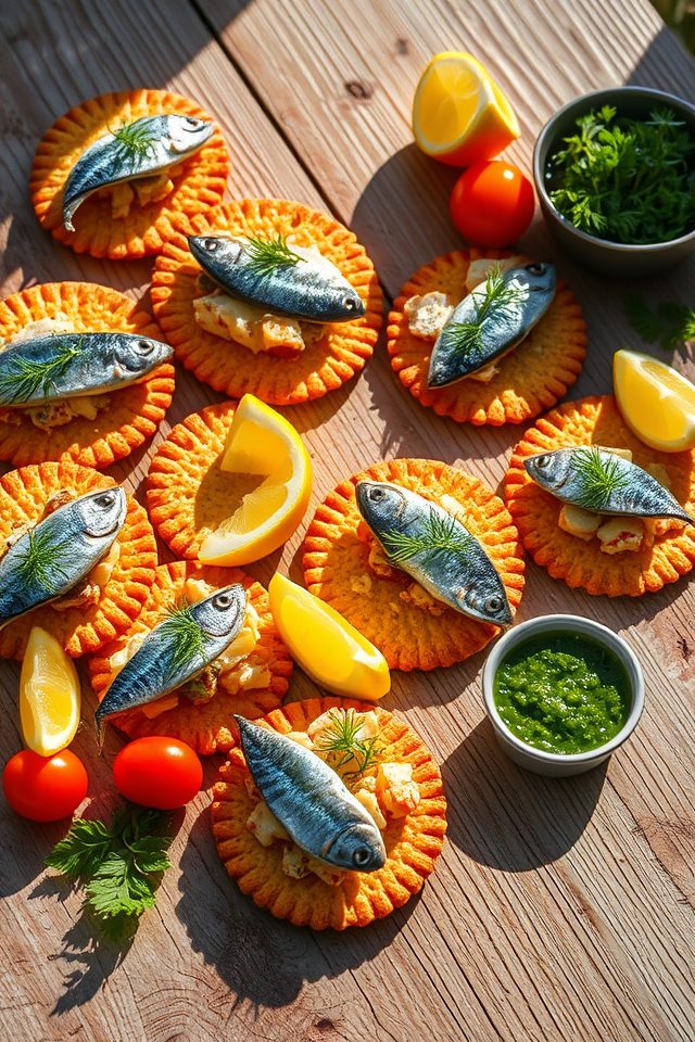 sardines on triscuits appetizer
