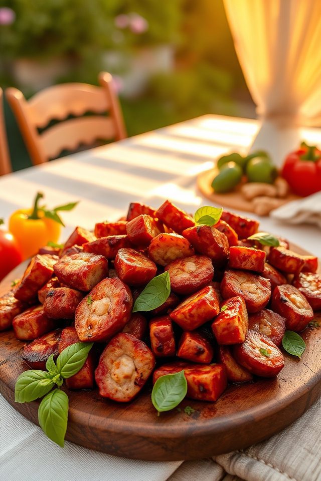 savory sausage chunks delight