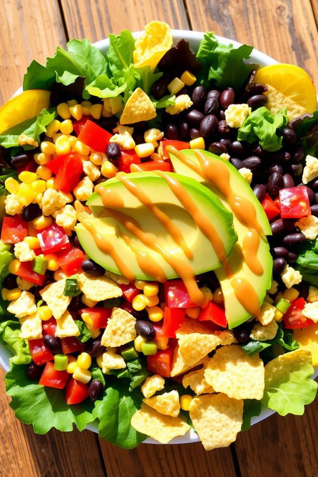 vibrant summer taco salad